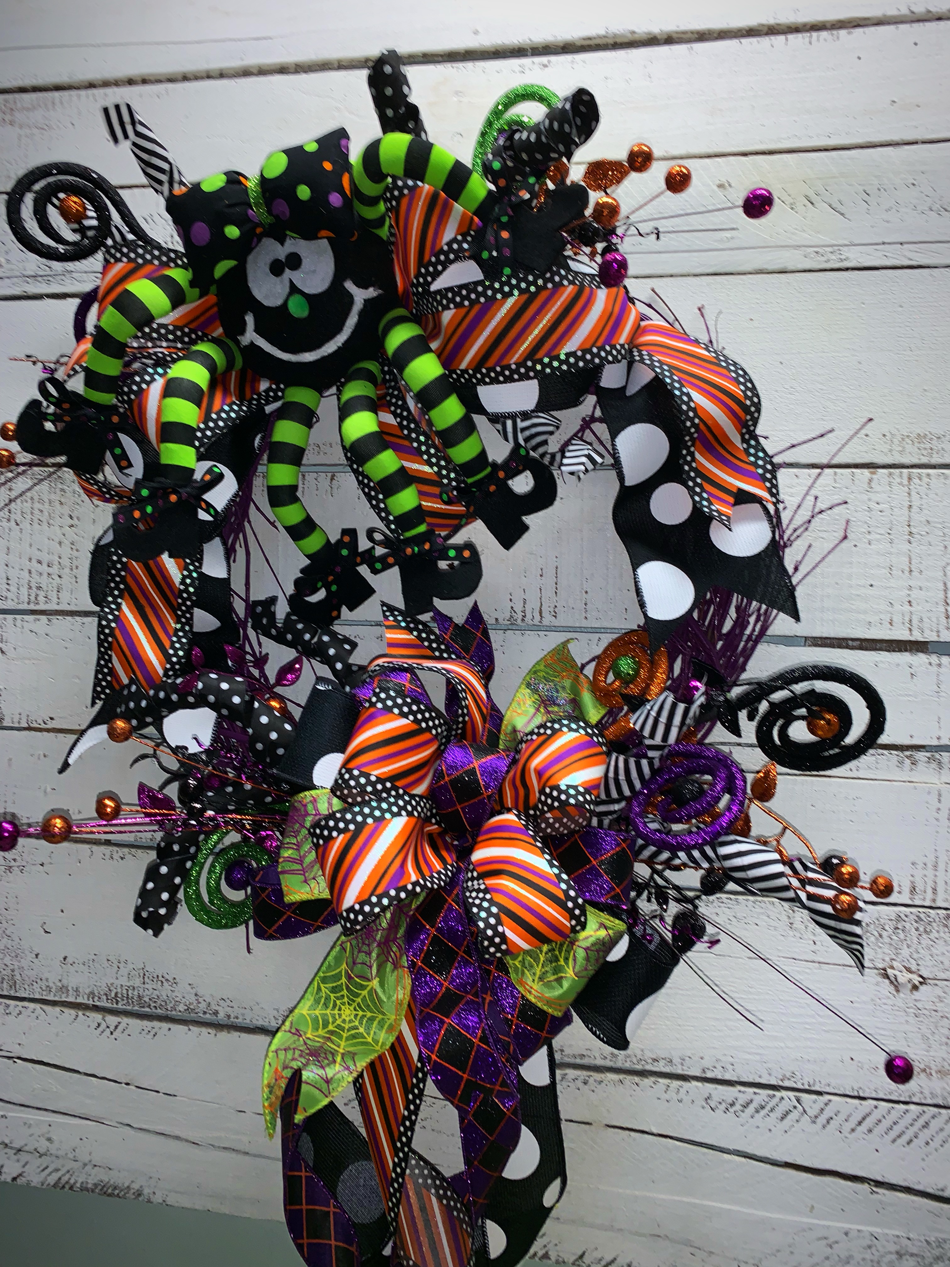 Halloween Wreath, Spider Wreath, Cute Spider Wreath for