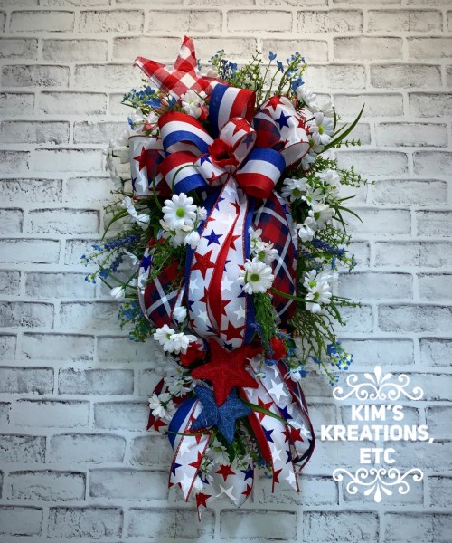 wreaths for front door Patriotic Decor Summer deco Mesh wreath red white blue wreath July 4 Wreath 4th of July Wreath Patriotic Wreath