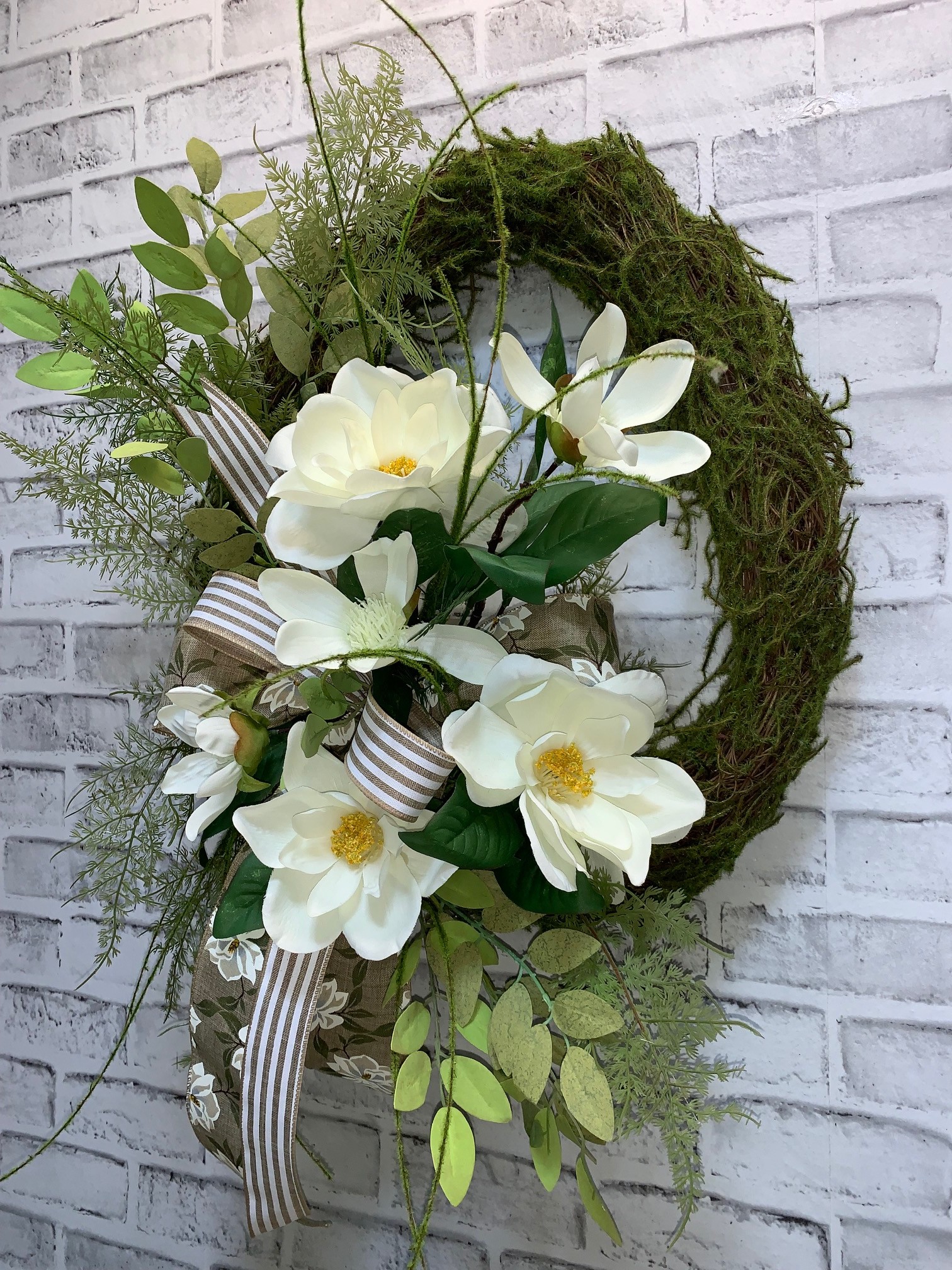 Magnolia Cross Wreath,Memorial Wreath,Sympathy Wreath,Grapevine Cross Wreath,Religious Wreath,Magnolia Easter Cross Wreath,Everyday magnolia