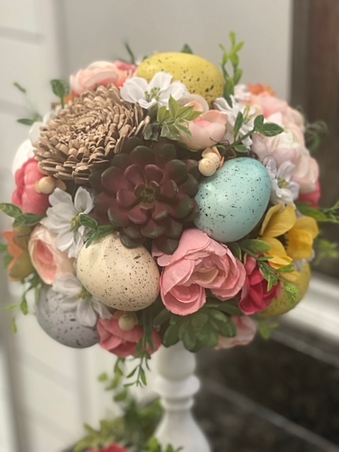 Easter Centerpiece, Easter Topiary, Easter Candlestick Arrangement, Easter  Arrangement, Table Arrangement for Easter, Spring Centerpiece, Easter Egg  Centerpiece, Easter Gift, One of a Kind, Unique Gift, Table Centerpiece,  Home Decor, Made in