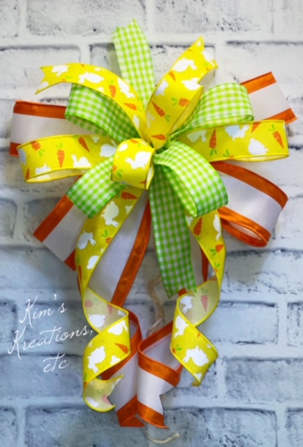 Easter Bow, Large Bow, Ribbon, Spring Bow, Lamp Post Bow, Wreath Bow, Home  Decor, Handmade Bows, Made in the USA, Kims Kreations etc – Kim's  Kreations, etc.