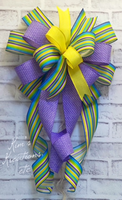 Large Bow, Ribbon, Spring Bow, Summer Bow, Lamp Post Bow, Wreath