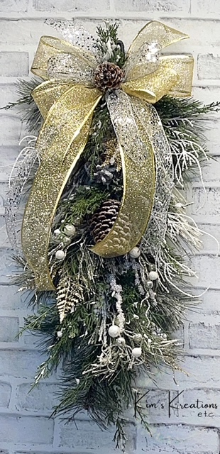 Christmas Swag Winter Wreath Holiday Swag Christmas Door Hanging